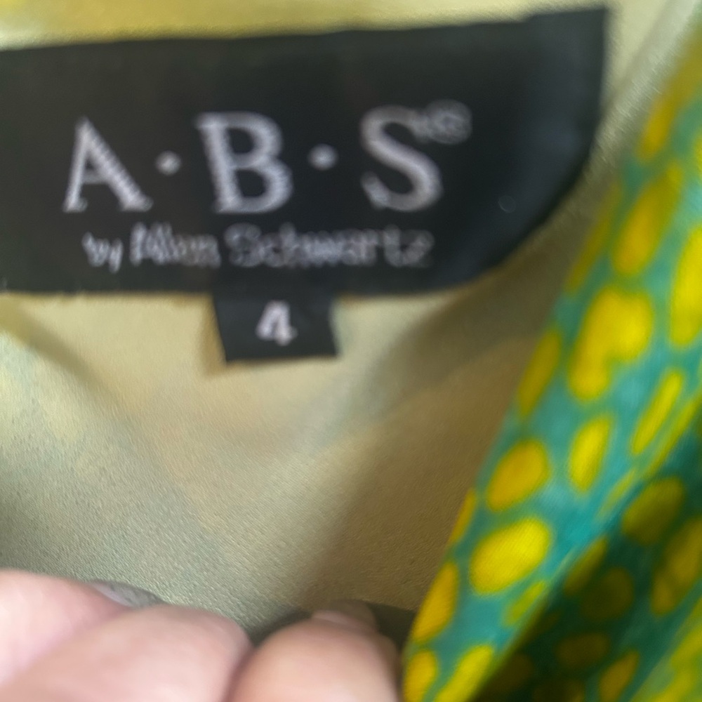 Y2K Allen B. By Allen Schwartz Asymmetrical Green Dress Sz 4 - Picture 9 of 15